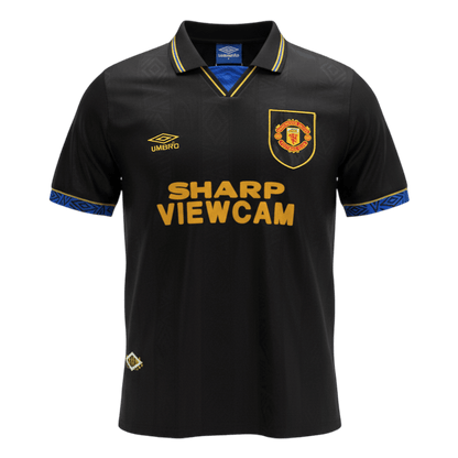 Retrô Manchester United Fora Camisa 1993/94 Preto