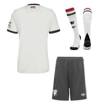 Men's Manchester United Third Away Football Shirt Kit (Shirt+Shorts+Socks) 2024/25 Football Kit UK
