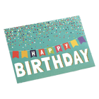 Custom Colorful Flag Birthday Card Green