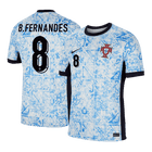 Camiseta de fútbol de visitante de Portugal B.FERNANDES #8, camiseta personalizada 2024