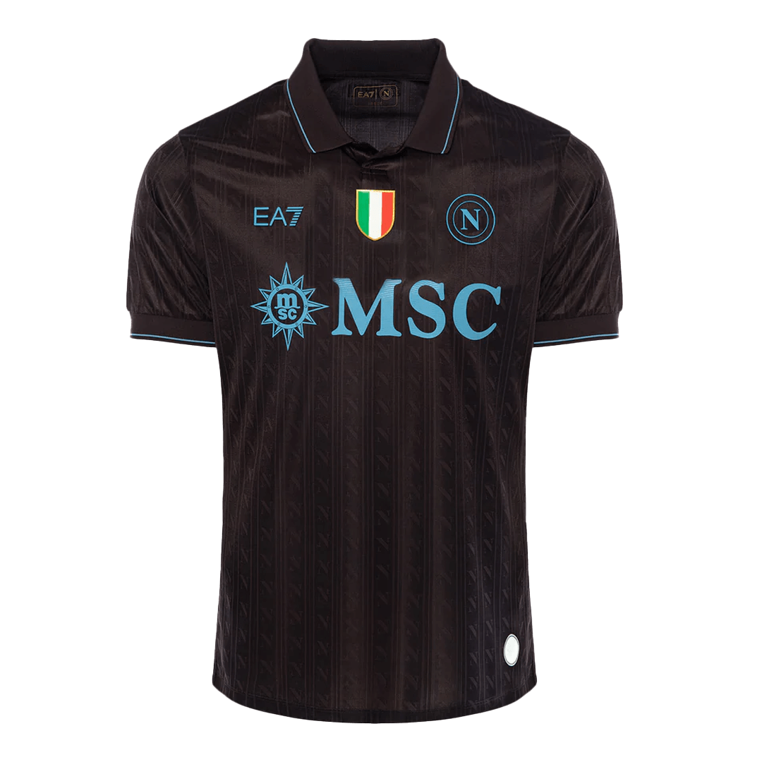Autêntico Napoli Fora Terceira Futebol Camisas 2025/26 Preto