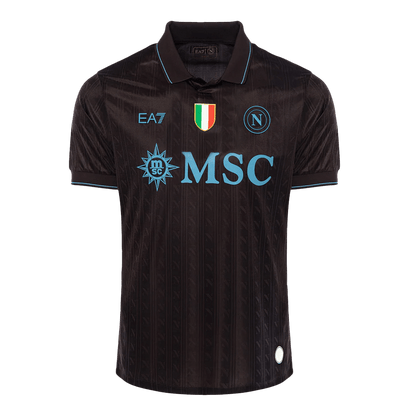Autêntico Napoli Fora Terceira Futebol Camisas 2025/26 Preto