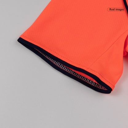 Barcelona Infantil 
 Fora Terceira Futebol Camisa Conjunto (Camisa+Shorts+Meias) 2025/26 Laranja