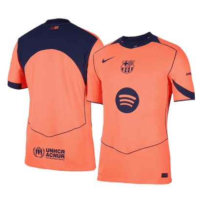 Autêntico Barcelona Fora Terceira Futebol Camisas 2025/26 Laranja
