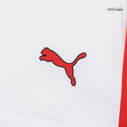 AC Milan Infantil 
 Fora Futebol Camisa Conjunto (Camisa+Shorts+Meias) 2025/26 Branco