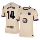 Jogador  RASHFORD #14 Barcelona Fora UCL Futebol Camisas 2025/26 Amarelo