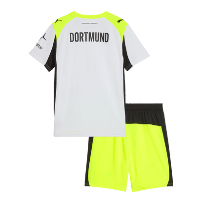 Borussia Dortmund Infantil 
 Fora Conjunto (Camisa+Shorts) 2025/26 Cinza