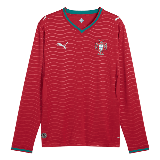 Portugal Casa Manga comprida Camisa 2026 Vermelho