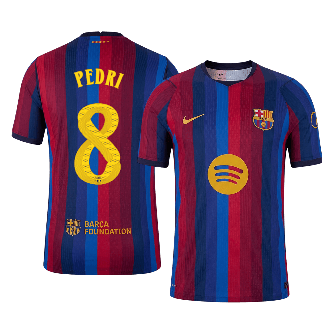 Versão do Jogador PEDRI #8 Barcelona Casa Futebol Camisas 2026/27 - UCL
