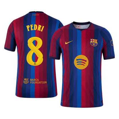 Versão do Jogador PEDRI #8 Barcelona Casa Futebol Camisas 2026/27 - UCL