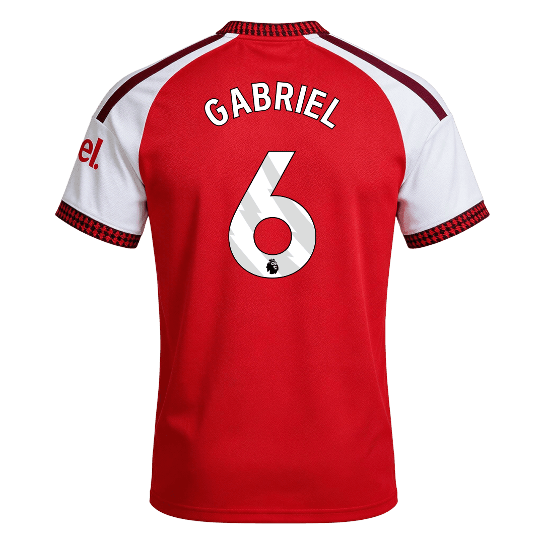 Versão do Jogador GABRIEL #6 Arsenal Casa Futebol Camisas 2026/27 Vermelho