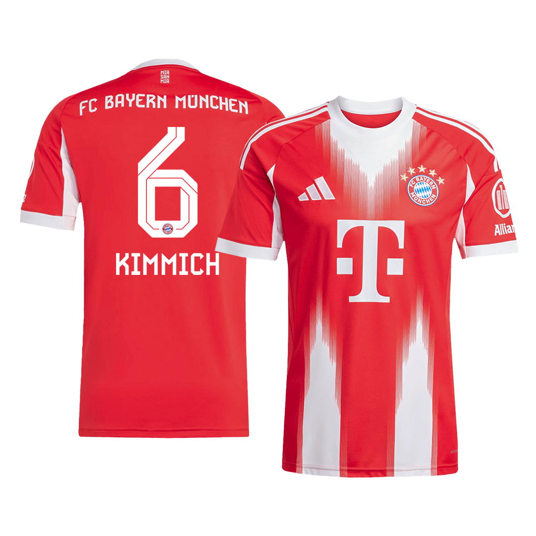【Super Qualidade】KIMMICH #6 Bayern Munich
 Casa Futebol Camisa 2025/26 Vermelho