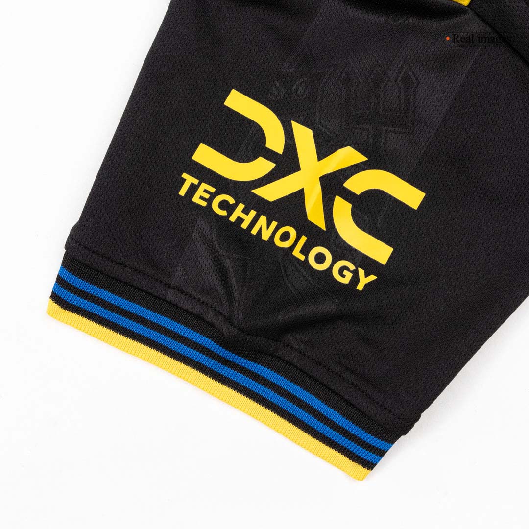 Manchester United Infantil 
 Fora Terceira Futebol Camisa Conjunto (Camisa+Shorts+Meias) 2025/26 Preto