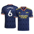 Versão do Jogador GABRIEL #6 Arsenal Fora Futebol Camisas 2026/27 Marinha