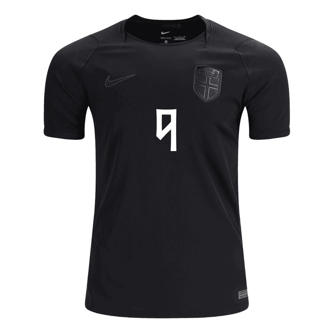 BRAUT HAALAND #9 Norway Fora Copa do Mundo Camisa 2026 Preto