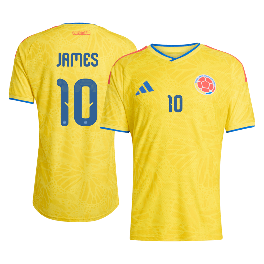 Jogador  JAMES #10 Colombia Casa World Cup Futebol Camisas 2026 Amarelo