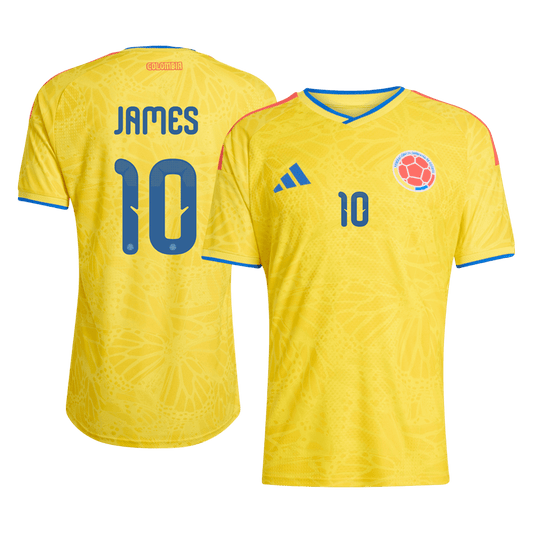 Jogador  JAMES #10 Colombia Casa World Cup Futebol Camisas 2026 Amarelo