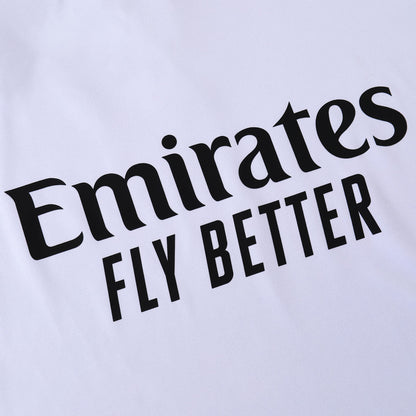 Real Madrid Zíper Moletom Conjunto (Top+Calças) 2025/26 Branco