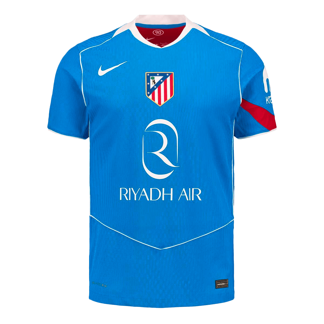 Versão do Jogador SØRLOTH #9 Atletico Madrid Terceira Futebol Camisas 2025/26 Azul
