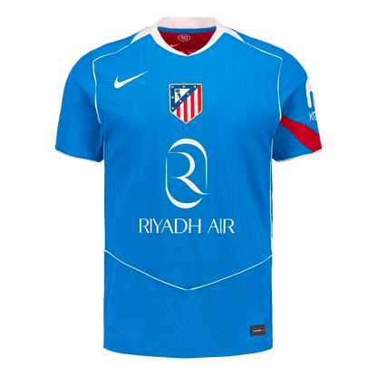 Versão do Jogador SØRLOTH #9 Atletico Madrid Terceira Futebol Camisas 2025/26 Azul