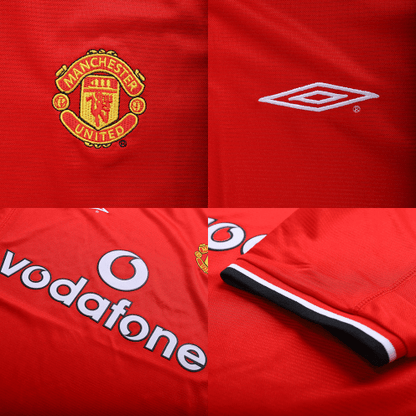 Retrô Manchester United Casa Camisa 2000/02 Vermelho