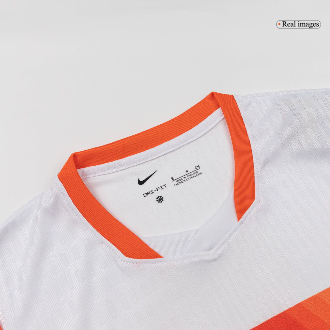 Versão do Jogador F.DE JONG #21 Netherlands Fora Copa do Mundo Futebol Camisas 2026 Branco
