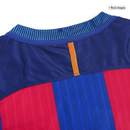 Retrô MESSI #10 Barcelona Casa Camisa 2016/17 Vermelho&Azul