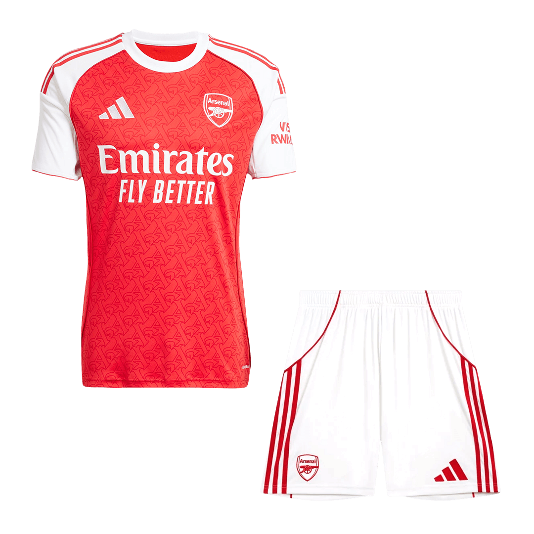 Arsenal Casa Camisa Conjunto (Camisola + Calções) 2025/26-Vermelho