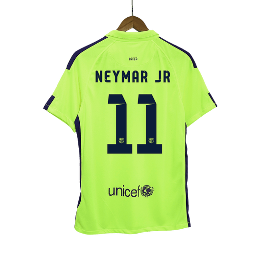 Camisola Retro Barcelona NEYMAR JR #11 Terceira Fora Camisola de Futebol 2014/15