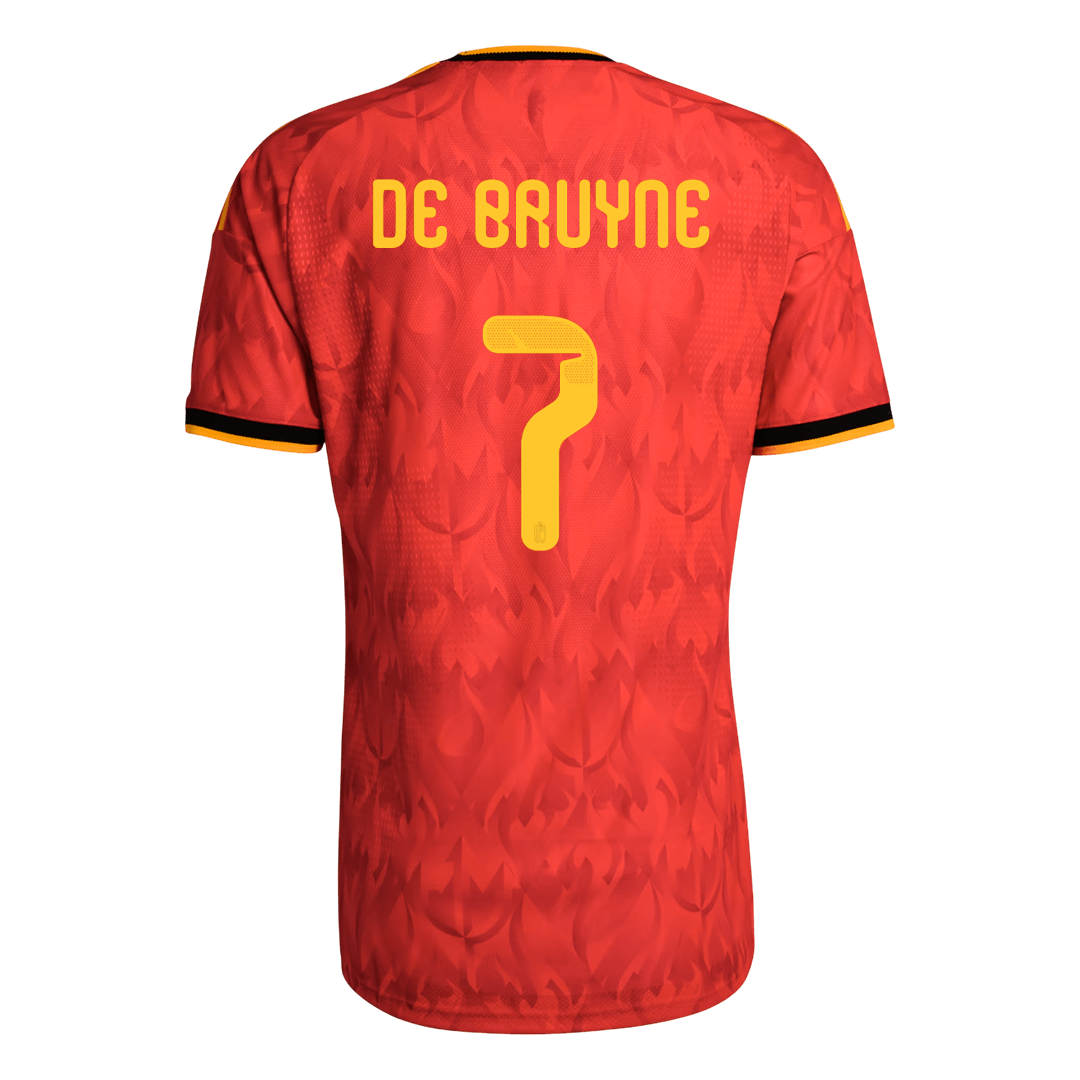 Jogador DE BRUYNE #7 Belgium Casa World Cup Futebol Camisas 2026 Vermelho