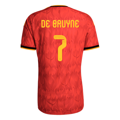 Jogador DE BRUYNE #7 Belgium Casa World Cup Futebol Camisas 2026 Vermelho