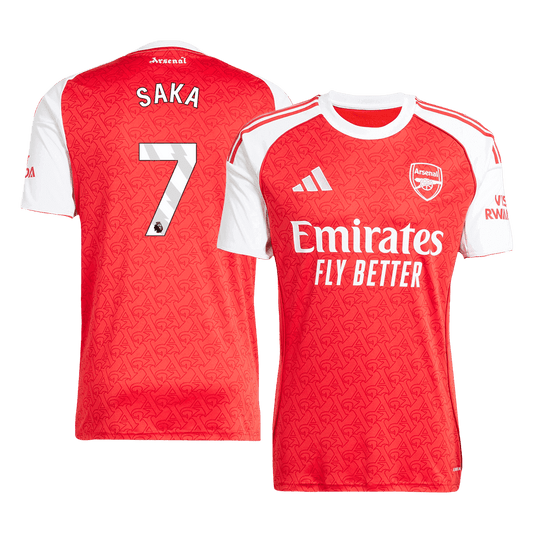 Men's Arsenal SAKA #7 Home Soccer Jersey 2025/26