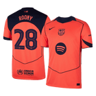 ROONY #28 Barcelona Fora Terceira Camisa 2025/26 Laranja