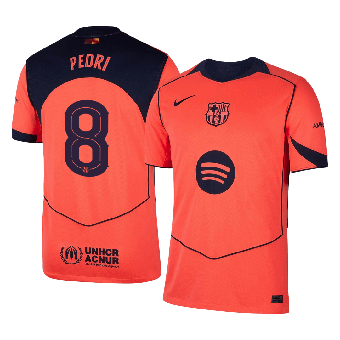 PEDRI #8 Barcelona Fora Terceira Camisa 2025/26 UCL