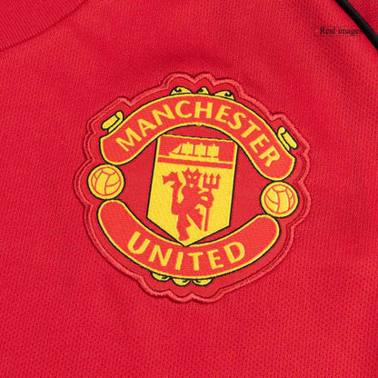 【Super Qualidade】Manchester United Casa Camisa Conjunto (Camisola + Calções) 2025/26-Vermelho