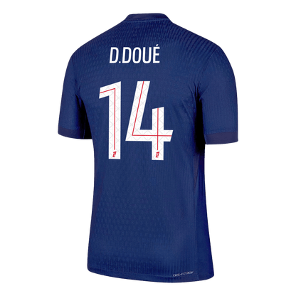 Autêntico D.DOUÉ #14 PSG Casa Futebol Camisas 2025/26 Marinha