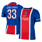 Versão do Jogador ZAÏRE-EMERY #33 PSG Casa Futebol Camisas 2026/27 Azul