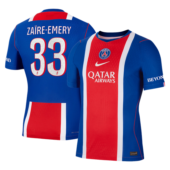 Versão do Jogador ZAÏRE-EMERY #33 PSG Casa Futebol Camisas 2026/27 Azul