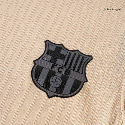Autêntico LAMINE YAMAL #10 Barcelona Fora UCL Futebol Camisas 2025/26 Amarelo - UCL