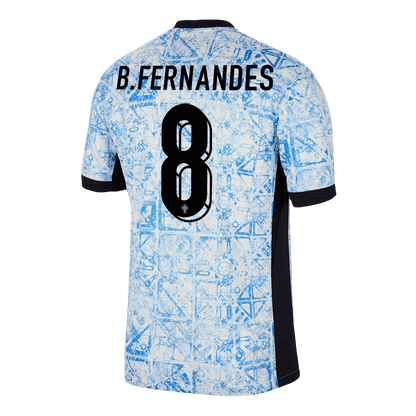 B.FERNANDES #8 Portugal Camisola de Futebol Fora Camisola Personalizada 2024