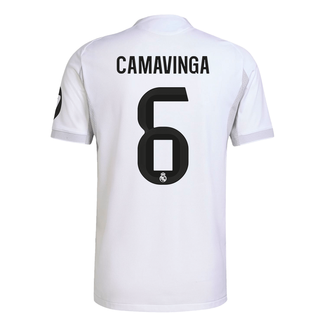 Autêntico CAMAVINGA #6 Real Madrid Casa Futebol Camisas 2025/26 Branco