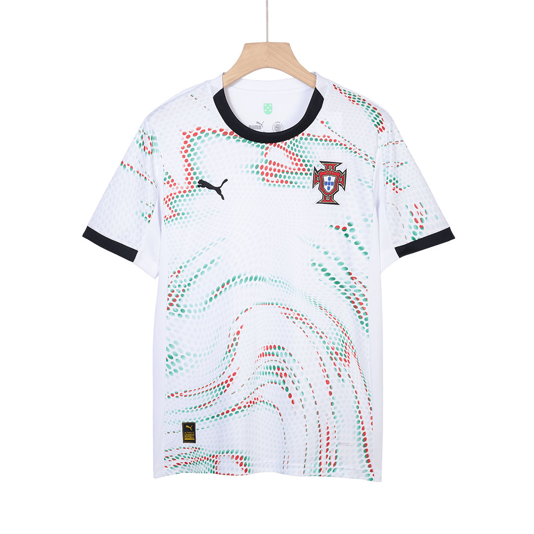 Camisola de futebol RONALDO #7 Portugal Fora de casa Camisola personalizada 2025