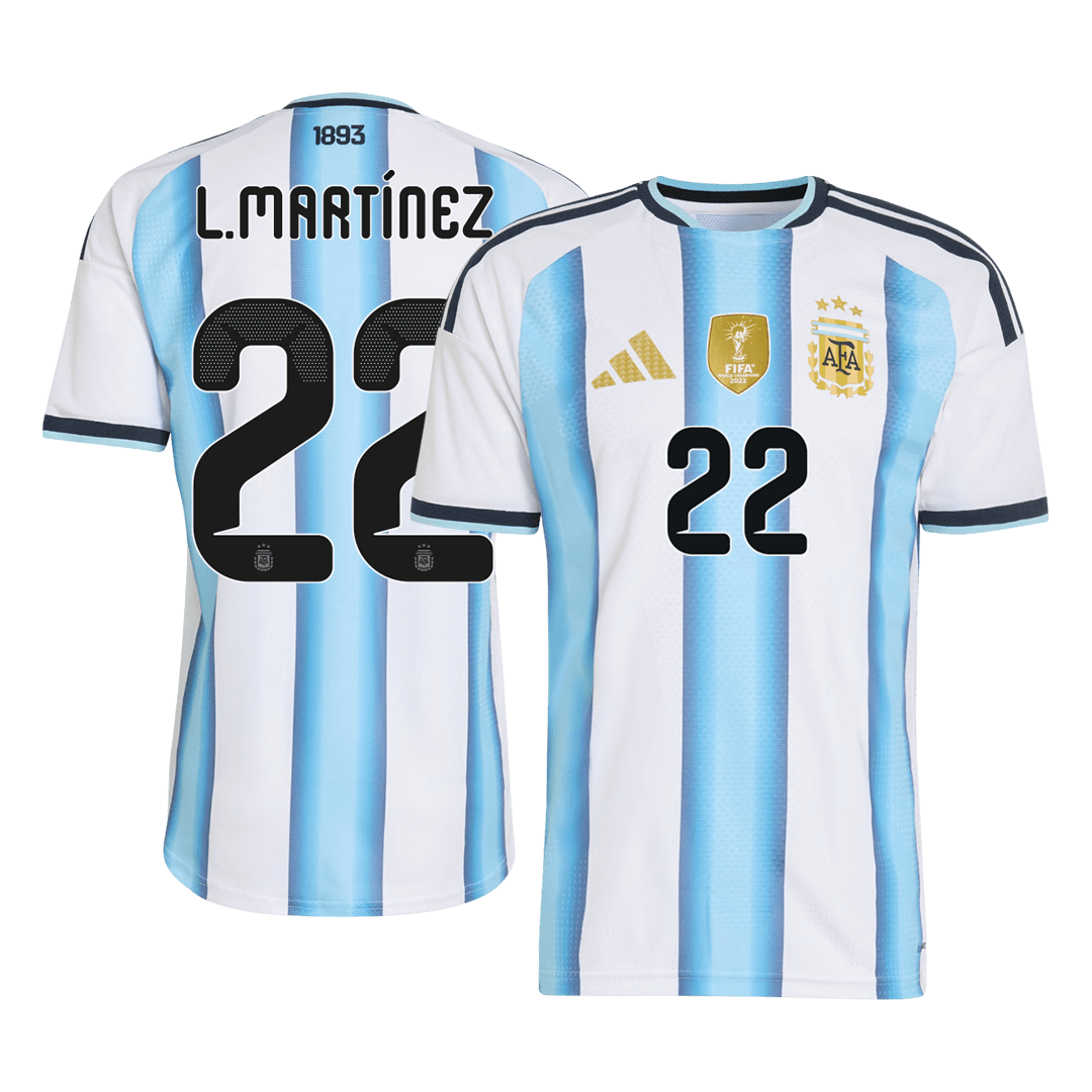 Versão do Jogador L.MARTÍNEZ #22 Argentina Casa World Cup Futebol Camisas 2026