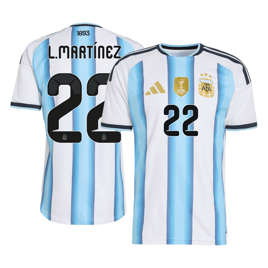 Versão do Jogador L.MARTÍNEZ #22 Argentina Casa World Cup Futebol Camisas 2026