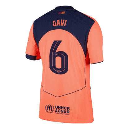 Autêntico GAVI #6 Barcelona Fora Terceira UCL Futebol Camisas 2025/26