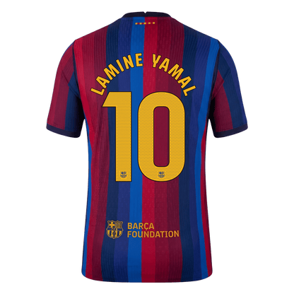 Versão do Jogador LAMINE YAMAL #10 Barcelona Casa Futebol Camisas 2026/27