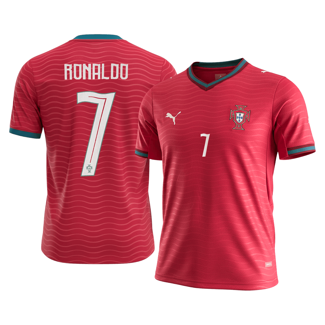 RONALDO #7 Portugal Casa Camisa 2026 Vermelho