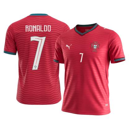 RONALDO #7 Portugal Casa Camisa 2026 Vermelho
