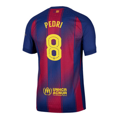 Autêntico PEDRI #8 Barcelona Casa UCL Futebol Camisas 2025/26