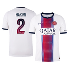Versão do Jogador HAKIMI #2 PSG Fora Futebol Camisas 2026/27 Branco